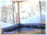 雪の貸切露天風呂「ヤマセミの渓流」